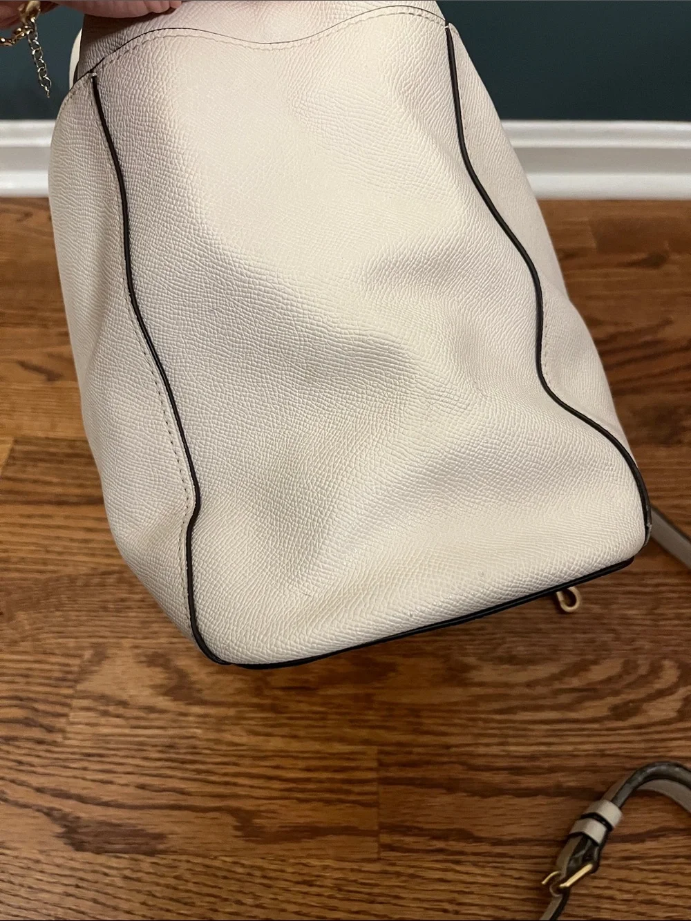 Coach Chalk Pebbled Leather Tote with Detachable Strap